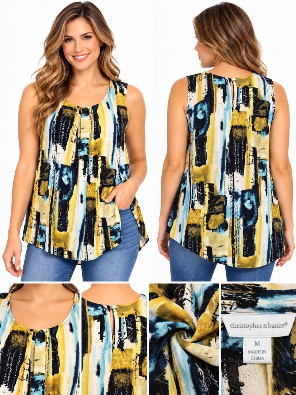 Christopher & Banks MEDIUM Shell Blouse Top